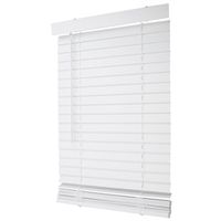 Cordless Vinyl Mini Blind White 34 in W x 64 in L