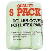 9 in x 3/8 in Nap Polyester Paint Roller Cover 6-Pack