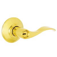 Accent Keyed Entry Lever Lockset, Bright Brass, ANSI Grade 2