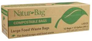 13 Gallon Compostable Trash Bags for Food Scraps and Organic Waste