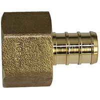 1/2 in PEX Barb x 1/2 in FNPT Female Adapter Lead-Free Brass