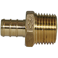 1/2 in PEX Barb x 1/2 in MNPT Male Adapter, Lead-Free Brass