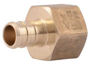 1/2 in PEX Barb x 1/2 in FNPT Brass Adapter Fitting 25 Pack