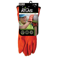 Insulated PVC Coated Work Gloves XL Orange Gauntlet Cuff