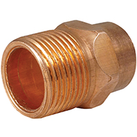 1/2 in Copper x MIP Male Pipe Adapter, Wrot Copper