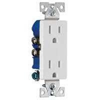 RECPT DPLX STD DECR 3W 15A WHT