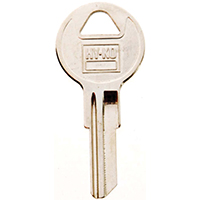 IN8 Nickel-Plated Brass Key Blank for ILCO Cabinet, House Locks & Padlocks