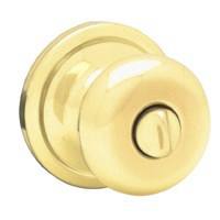 Juno Privacy Door Knob, Polished Brass
