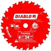 6-1/2 in 24T Framing Circular Saw Blade 5/8 in Arbor Thin Kerf