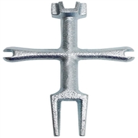 4-Way P.O. Plug Wrench Cross-Shaped Drain Removal Tool