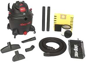 Wet/Dry Shop Vacuum 16 Gallon Black