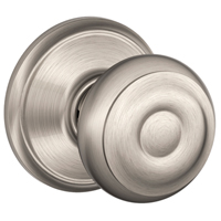 Georgian Passage Door Knob, Satin Nickel Finish