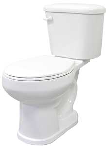 Round Front Toilet Bowl White 1.6 GPF 3 in Flush Valve