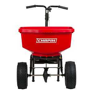 Contractor Turf Spreader 100 lb Capacity with 12 in Pneumatic Tires