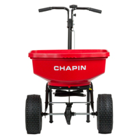 Contractor 80 lb Push Spreader with Pneumatic Tires and Rain Cover