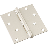 Door Hinge, Steel, Satin Nickel
