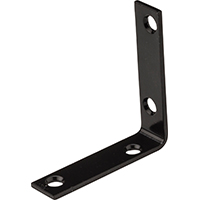CRNR BRACE 3X3/4IN BLK