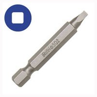 #2 Square Recess Insert Bit 6 in, 1/4 in Hex Shank, S2 Steel