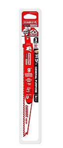 9 in. Carbide Reciprocating Saw Blades 6/9 TPI General Purpose 3-Pack