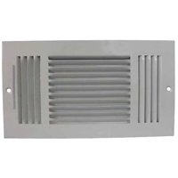 MINTCRAFT 12X6 3- WAY SIDEWALL REGISTER  WHITE