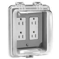 COVER BOX WTHR 2 GANG GRAY