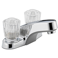 2-Handle 4 in Centerset Bathroom Faucet, Chrome Finish