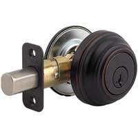 SmartKey Single Cylinder Deadbolt, Venetian Bronze Finish