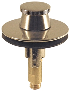 Lift-and-Turn Drain Stopper, Brushed Nickel PVD Brass