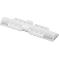 Wide-Track Bi-Fold Door Slide Guide, White Plastic, 4 in x 13/16 in