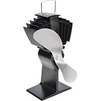 FAN ECO STOVE BLK W/NKL BLADE