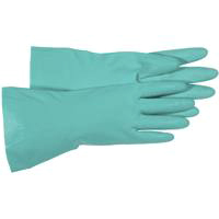 GLOVE NITRILE FLOCK LNED GREEN