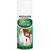 Plastic Primer Spray Paint, White, 12 oz Aerosol Can