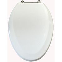 TOILET SEAT ELONG 19IN WHT/CRM
