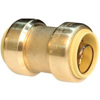 PIPE COUPLING BRASS PUSH 3/4IN