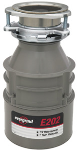 1/2 HP Continuous Feed Garbage Disposal, Gray, 120V