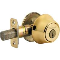 Single Cylinder Deadbolt, Polished Brass, 660 Series