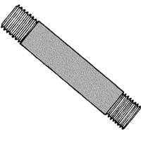 Black Steel Pipe Nipple 1 in x 60 in Schedule 40 Male Threaded