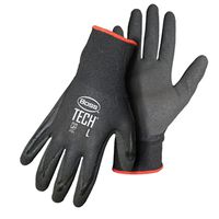 Foam Nitrile Palm Work Gloves, Medium, Black Knit Cuff