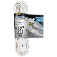 CORD EXT INDR 16/2SPTX15FT WHT