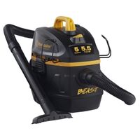 Beast Series 5 Gal 5.5 Peak HP Wet/Dry Vacuum, Black