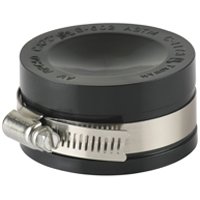 TEST CAP W/CLAMP PVC BLACK 2IN