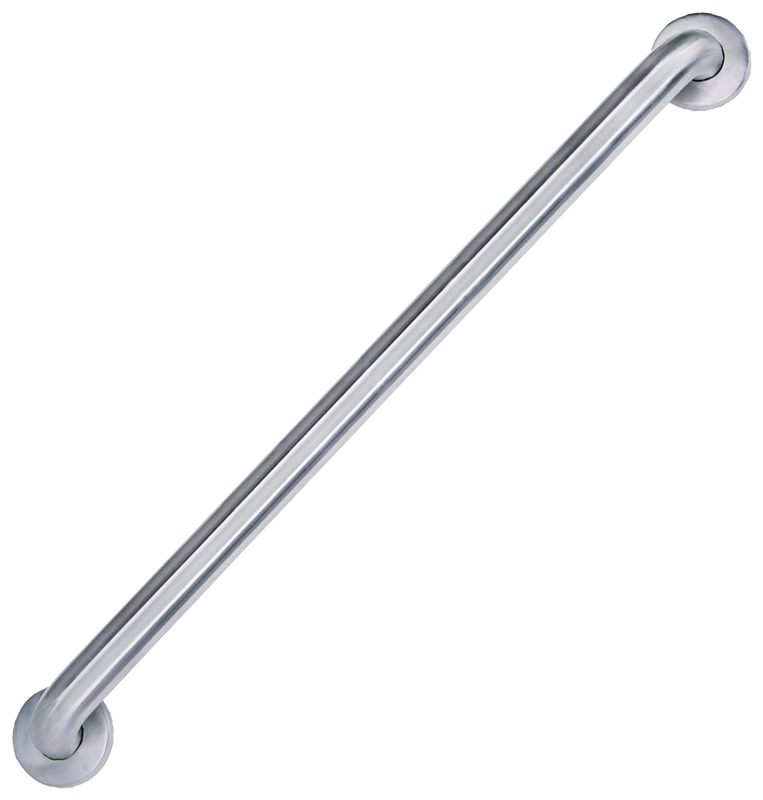Safety Grab Bar, Black Stainless Steel, 1-1/2 in Dia x 30 in