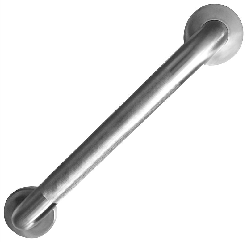 Knurled Stainless Steel Safety Grab Bar, 1-1/2 in Dia x 18 in
