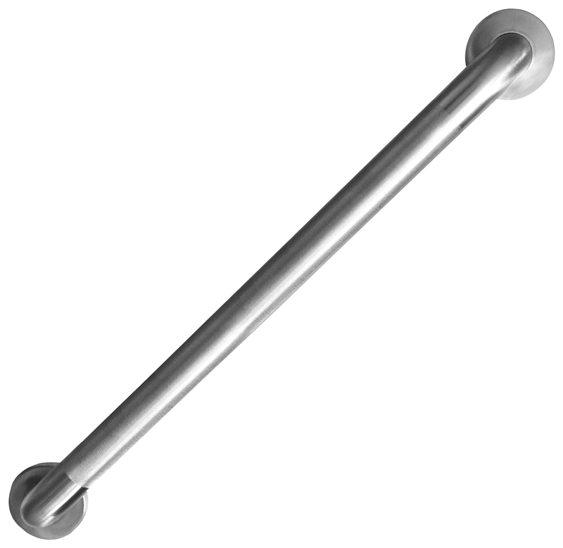 Knurled Stainless Steel Safety Grab Bar, 1-1/2 in Dia x 24 in