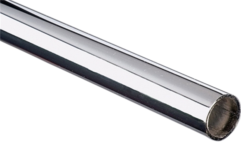 Heavy-Duty Chrome Steel Closet Rod, 96 in x 1-5/16 in OD