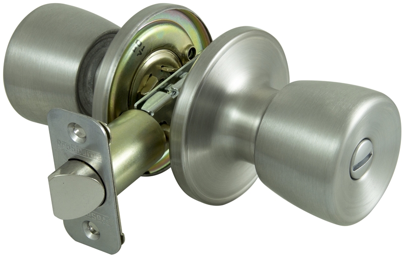 Tulip Privacy Door Knob Lockset, Stainless Steel Finish