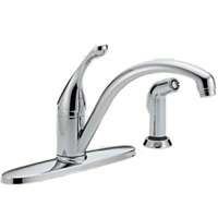 Collins Single-Handle Kitchen Faucet with Side Spray, Chrome