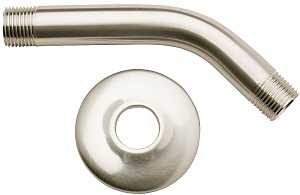 PLUMB PAK PP825-10BN SHOWER ARM WITH  FLANGE  1/2 IN IPS