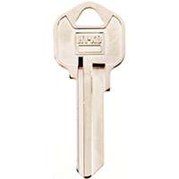 KW11 Key Blank for Kwikset Locks, Nickel-Plated Brass