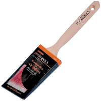 1-1/2 in Angled Sash Paint Brush, Polyester Bristles, Wood Handle